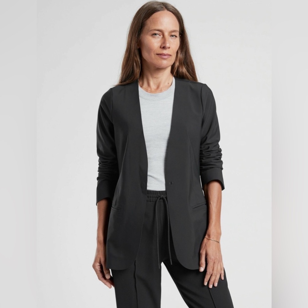 Athleta Avenue Blazer Jacket,‎ Black SIZE 16